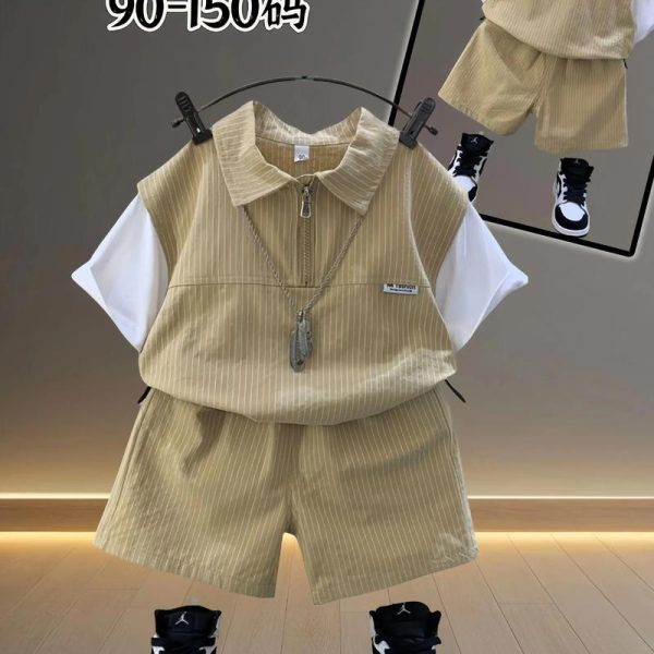 男童夏装短袖套装25新款洋气小孩儿童服装宝宝夏季网红衣服潮童