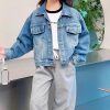 女童春秋款牛仔外套儿童短上衣洋气小女孩秋季衣服